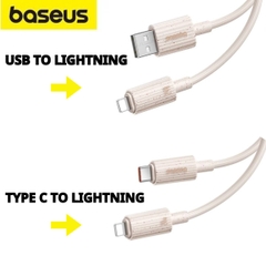 Cáp Sạc Nhanh Cho IPhone Baseus Habitat Series USB to Lightning 2.4A hoặc Type C to Lightning 20W (Fast Charge & Data Cable)