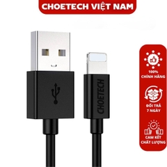 Cáp sạc nhanh Usb to Lightning 2.4A Choetech IP00 Series chuẩn MFI (Hàng chính hãng)