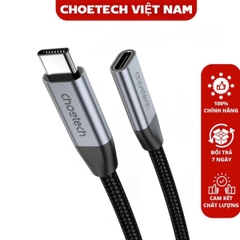 Cáp sạc nhanh nối dài Type C Choetech XCC-1039 công suất 100W hỗ trợ truyền tải dữ liệu 4K@60Hz (Hàng chính hãng)