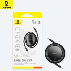 Cáp sạc nhanh Type C to Lightning Dây Rút 20W Baseus Free2Pull Retractable Charging Cable