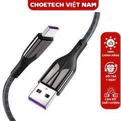 Cáp sạc nhanh Usb To Type C 5A Choetech AC0013 dài 1.2M (Hàng chính hãng)