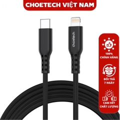 Cáp sạc nhanh và truyền dữ liệu Type C to Lightning Choetech XCL-1021 công suất 20W dài 1m8 (Hàng chính hãng)