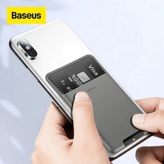 Case Ốp đựng thẻ siêu mỏng dùng gắn lưng điện thoại ACKD-A0G Baseus Back Stick Silicone Card Bag (92 x 60mm)