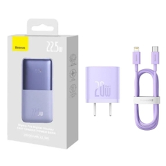 Combo Pin dự phòng Bipow Pro Digital Display Fast Charge Power Bank 20000mAh 22.5W và Bộ sạc nhanh GaN5 Fast Charger Baseus- Hàng chính hãng
