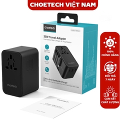 Củ sạc du lịch đa năng tích hợp thêm dây cáp sạc Type-C Choetech PD5020 (35W)/ Choetech PD5021 (45W)/ Choetech PD5022 (70W)
