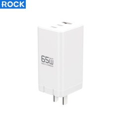 Củ Sạc Nhanh 3 Cổng ROCK C10 GaN 65W 2C+ 1U (Hàng chính hãng)