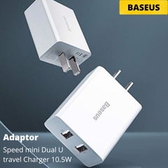 Củ sạc nhanh an toàn CCFS-R Baseus Adaptor Speed Mini Dual USB travel Charger 10.5W