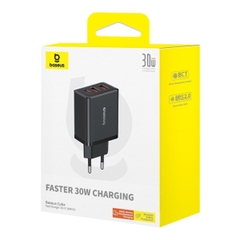 Củ sạc nhanh Baseus Cube Fast Charger 30W (2USB + Type-C)