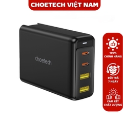 Củ sạc nhanh GAN 140w Choetech PD6005 chân cắm có thể gấp gọn và thay đổi (Hàng chính hãng)