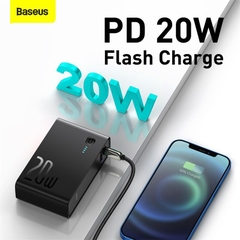 Củ sạc nhanh kiêm pin sạc dự phòng 20W PPNL010001 Baseus Power Station 2 Power Bank Adaptor 10000mAh PD/QC3.0