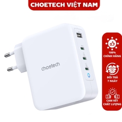 Củ sạc siêu nhanh 130w Choetech PD6001 (3*USB C+ 1*USB A)- Hàng chính hãng