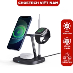 Đế sạc nhanh không dây Magsafe 4 in 1 Choetech T583 (For iPhone/ Airpods/ Apple Watch/ Stylus Pencil)- Hàng chính hãng