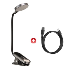 Đèn kẹp đọc sách mini Baseus Comfort Reading Mini Clip Lamp (Dịu mắt, chân kẹp, 3 mức sáng, pin sạc 350mAh, 24h sử dụng)- DGRAD