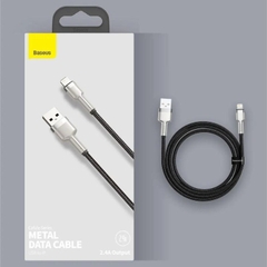 Cáp sạc nhanh, truyền dữ liệu Baseus Cafule Metal Series Lightning dùng cho iPhone/ iPad (2.4A, USB A to Lightning Fast charge Cable) – CALJK