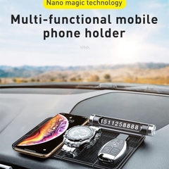 Tấm cao su Nano đa năng giữ điện thoại và cố định đồ vật trên xe hơi SUWNT-01 Baseus Folding Bracket Antiskid Pad (Nano Rubber Pad Car Bracket Holder Stand)