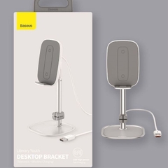 Giá đỡ điện thoại/ tablet để bàn tích hợp sạc nhanh không dây Baseus Literary Youth Desktop Bracket (Telescopic + 15W Wireless Charging) SUWY-D0S