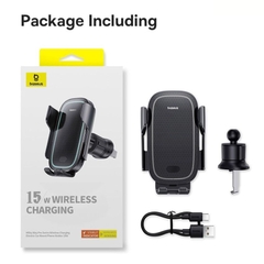 Giá đỡ điện thoại tích hợp sạc không dây Baseus Milky Way Pro Series Wireless Charging Electric Car Mount Phone Holder 15W C40357000111-00