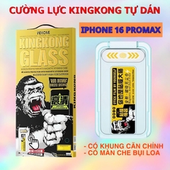 Kính cường lực Iphone 16 trong có khung tự dán KING KONG WTP-034 thương hiệu WEKOME (Hàng chính hãng)