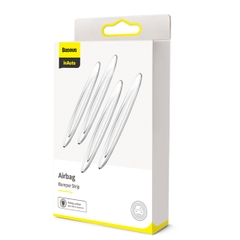 Miếng dán cao su chống trầy gắn cửa dùng cho ô tô Baseus Airbag Bumper Strip (bộ 4 cái, trong suốt)