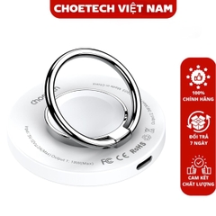 Nhẫn đỡ điện thoại magsafe 2 in 1 tích hợp sạc không dây Choetech T603 dùng cho iphone, tai nghe và apple watch (Hàng chính hãng)