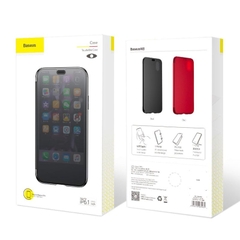 Ốp lưng 2 mặt Baseus Touchable Clear View Case LV177 cho iPhone X/ XS MAX (Soft TPU + Hard PC, 360 Full Protective Flip Cases)