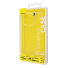 Ốp lưng cường lực viền dẻo chống sốc Baseus SuperCeramic Series Glass Case For IP 14 Pro Max ARCJ010102