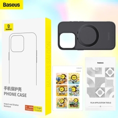 Ốp lưng tích hợp chân đế từ tính baseus skyring series magnetic phone case with stand for ip 16 series