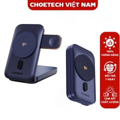 Pin dự phòng kiêm đế sạc không dây chuẩn Qi 2 gấp gọn Choetech B750 dung lượng 10000mAh (Hàng chính hãng)