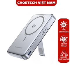 Pin dự phòng sạc không dây Choetech B760 công suất 45W tích hợp chân đỡ nhỏ gọn tiện lợi (Hàng chính hãng)