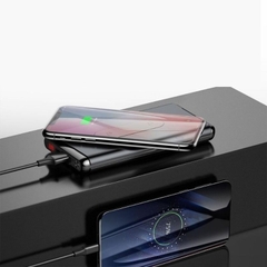 Pin sạc dự phòng không dây 10,000mAh WXHSD Baseus Dual Coil Wireless charge Power bank 15W (LCD, Type C/PD + QC3.0 input/output 15W)