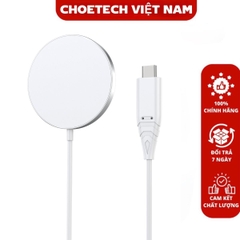 Sạc không dây Magsafe Choetech T518 dùng cho Iphone và tai nghe có chuẩn sạc QI (Hàng chính hãng)