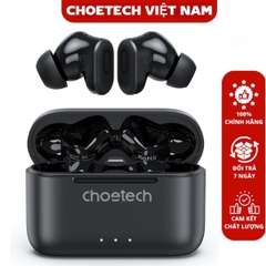 Tai Nghe Bluetooth Chống Ồn Chủ Động Choetech BH-T15 True Wireless (ANC TWS, Bluetooth 5.2, No-delay & HD Stereo Gaming Earbuds)