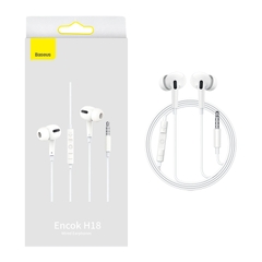 Tai nghe dây 3.5mm Baseus Encok H18 Wired Earphones
