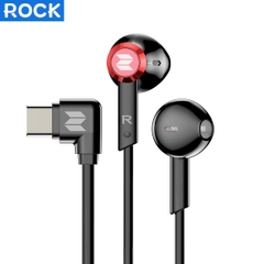 Tai nghe dây chân cắm Type C gaming Rock Space C2 âm thanh stereo cao cấp cho điện thoại (Hàng chính hãng)