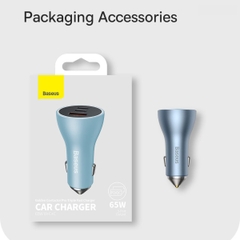 Tẩu sạc ô tô đa năng Baseus Golden Contactor Pro Triple Fast Charger Car Charger 65W U+2C CGJP