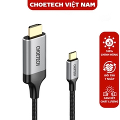 Cáp Chuyển Type C Sang HDMI 4K dài 1.8M Choetech CH0021-BK (Hàng chính hãng)