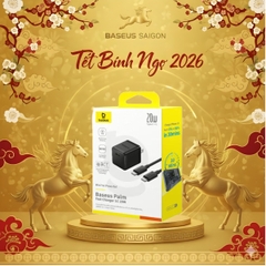 Bộ sạc nhanh nhỏ gọn Baseus Palm 1C 20W (Kèm cáp C to C 60w dài 1M)