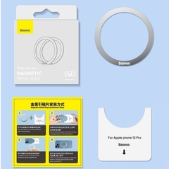 Vòng kim loại magsafe Baseus Halo Series Magnetic Metal Ring cho điện thoại (Bộ 2 miếng)