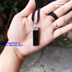 DÂY CHUYỀN NGỌC BÍCH MÀU ĐEN BỌC BẠC