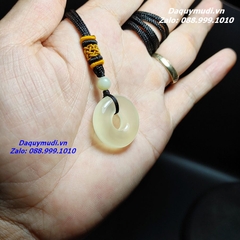 MẶT DÂY CHUYỀN KHẤU BÌNH AN NGỌC TỤ NHAM MÀU VÀNG