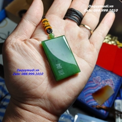 Dây Chuyền Ngọc Màu Xanh Lục Cho Nam - Hàng VIP