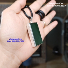 DÂY CHUYỀN NAM NGỌC BÍCH XANH BỌC BẠC