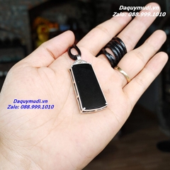 DÂY CHUYỀN NGỌC BÍCH MÀU ĐEN BỌC BẠC