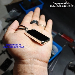 MẶT DÂY CHUYỀN NGỌC BÍCH MÀU ĐEN BỌC BẠC