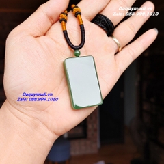 Dây Chuyền Mặt Ngọc Màu Xanh Lục Cho Nam - Hàng VIP