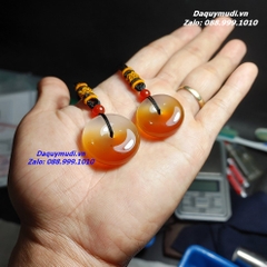 MẶT DÂY CHUYỀN KHẤU BÌNH AN ĐÁ MÃ NÃO TỰ NHIÊN