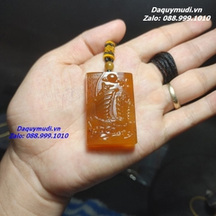 MẶT DÂY CHUYỀN THUẬN BUỒM XUÔI GIÓ ĐÁ MÃ NÃO CAM TỰ NHIÊN