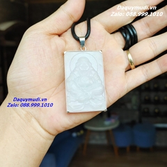 MẶT DÂY CHUYỀN PHẬT DI LẶC NGỌC PHỈ THUÝ TRẮNG