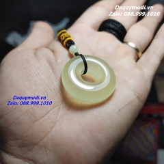 MẶT DÂY CHUYỀN KHẤU BÌNH AN NGỌC TỤ NHAM MÀU VÀNG