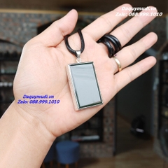 DÂY CHUYỀN NAM NGỌC BÍCH XANH BỌC BẠC